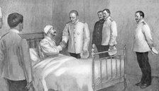 Admiral Togo visiting Russian Admiral Rozhestvensky in hospital,  Russo-Japanese War ,1904-5. Artist: Unknown