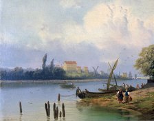 'People by the Boats in Holland', c1835-1882. Artist: Hermanus Koekkoek 