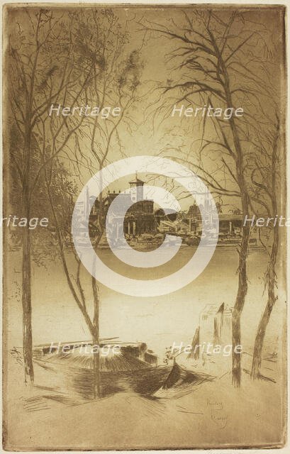 Laburnums and Battersea, 1889/90 and 1898. Creator: Theodore Roussel.