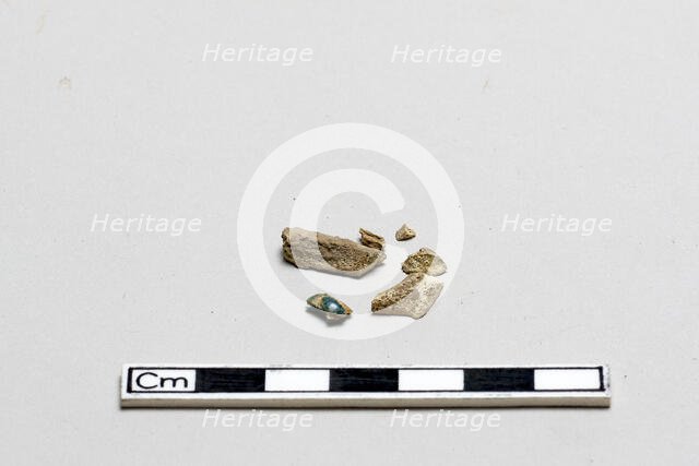 Bone fragments, Shang dynasty, ca. 1600 - ca. 1050 BCE. Creator: Unknown.