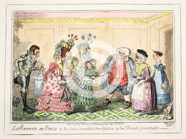 Le Retour de Paris, or, the Neice presented to her Relatives by her French Governess, 1835.