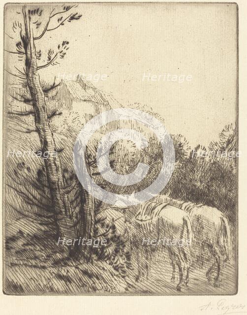 Farm on the Hillside (La ferme sur le coteau). Creator: Alphonse Legros.