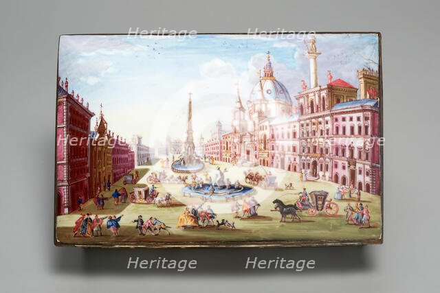 Casket, Battersea, 1753/56. Creator: Battersea Enamel Factory.