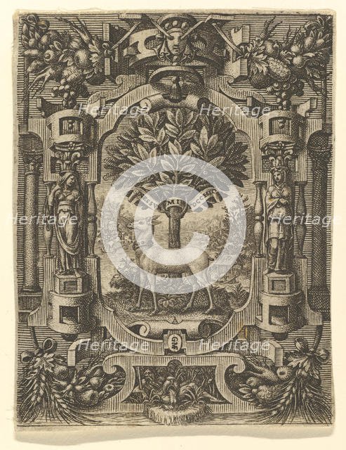 Emblem of Lucrezia Gonzaga, before 1566. Creator: Giorgio Ghisi.