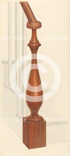 Bishop Hill: Newel Post, 1939. Creator: Archie Thompson.