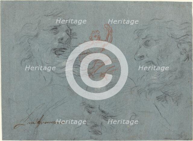 Study of Heads [recto]. Creator: Unknown.