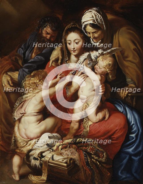 The Holy Family with Saint Elizabeth, Saint John, and a Dove, ca. 1608-9. Creator: Peter Paul Rubens.