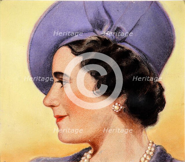 Queen Elizabeth, the Queen Mother, c1940s. Creator: William Timym.