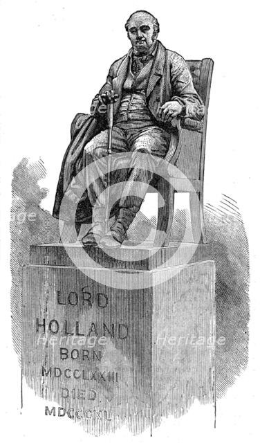 Statue of the third Lord Holland, Holland Park, Kensington, 1872. Creator: Unknown.