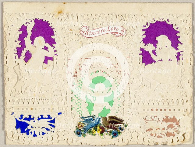 Sincere Love (valentine), c. 1850. Creator: Thomas Wood.