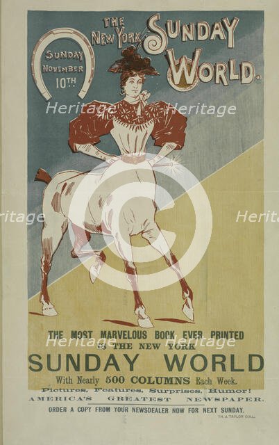 The New York Sunday world. Sunday November 10th. 1895, c1893 - 1897. Creator: Unknown.