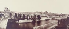Panorama taken from the left bank towards quai des Tuileries, 1st arrondissement, Paris, c1862-1872. Creator: Unknown.