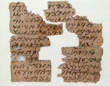 Papyri Fragments of a Letter to Epiphanius and Psan, Coptic, 7th century. Creator: Unknown.