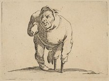 L'Estropié a la Béquille et a La Jambe de Bois (The Cripple with a Crutch and a Wooden ..., 1616-22. Creator: Jacques Callot.