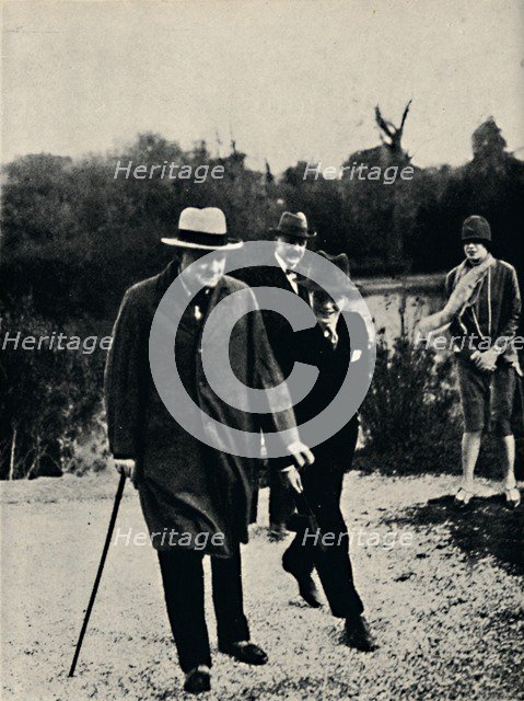 'On Holiday With His Son in Italy', 1920s, (1945). Creator: Unknown.