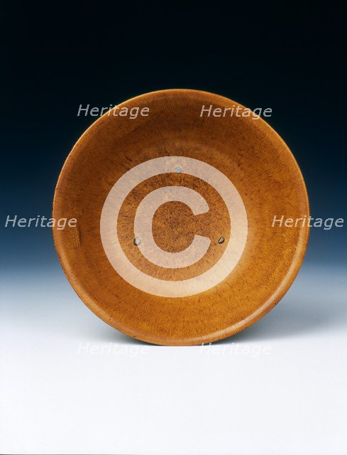 Amber lead glazed bowl, Liao dynasty, China, 907-1125 AD. Artist: Unknown