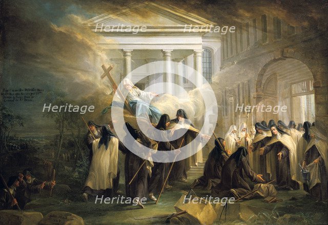 'The arrival of the Carmelite nuns from Brussels', mid 18th century. Artist: Charles Guillot