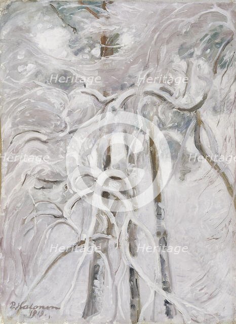 Snow-decked Pine, 1919. Creator: Pekka Halonen.