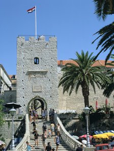 Land Gate, Korcula, Croatia.