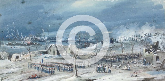 Emperor Napoleon I during a battle in Russia, First half of the 19th cent..