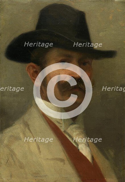 Self-portrait, 1904-1905. Creator: Ludovit Cordak.