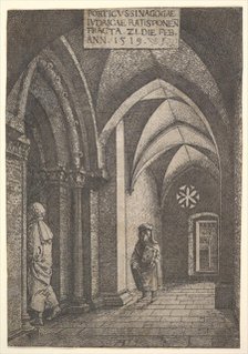 The Entrance Hall of the Regensburg Synagogue, 1519. Creator: Altdorfer, Albrecht (c. 1480-1538).