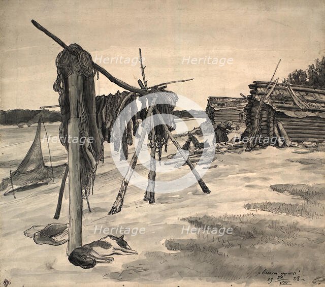 Ostyatsky village Olenyi yurts, 1928. Creator: Dmitrii Innokent'evich Karatanov.