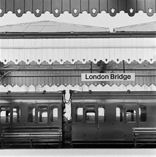 Train carriages at London Bridge Station, London, 1960-1972. Artist: John Gay