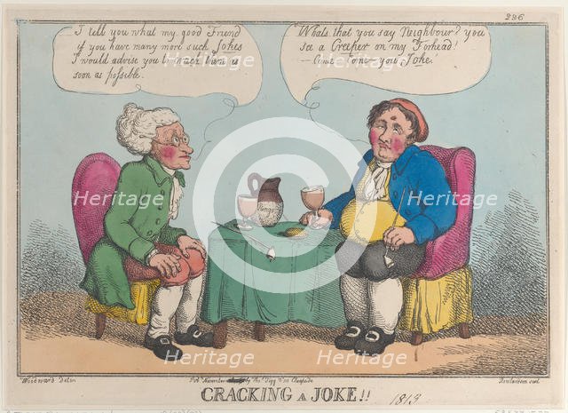 Cracking a Joke!!, 1813?., 1813?. Creator: Thomas Rowlandson.