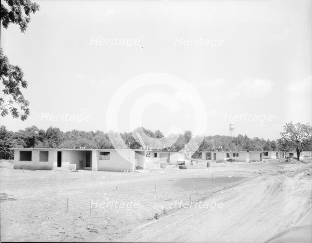 Homes under construction, Hightstown, New Jersey, 1936. Creator: Dorothea Lange.