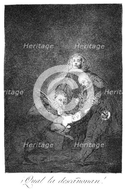 'How they pluck her!', 1799. Artist: Francisco Goya