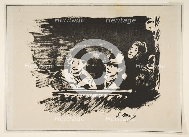 In the Upper Gallery (Au Paradis), 1877. Creator: Edouard Manet.