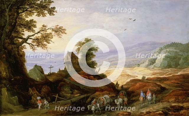 'Landscape with a Chapel on a Hill', late 16th or 17th century. Artist: Joos de Momper, the younger