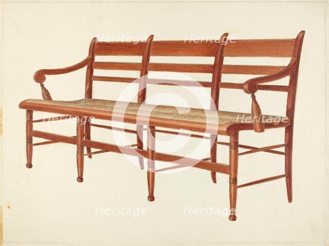 Settee, 1935/1942. Creator: Unknown.