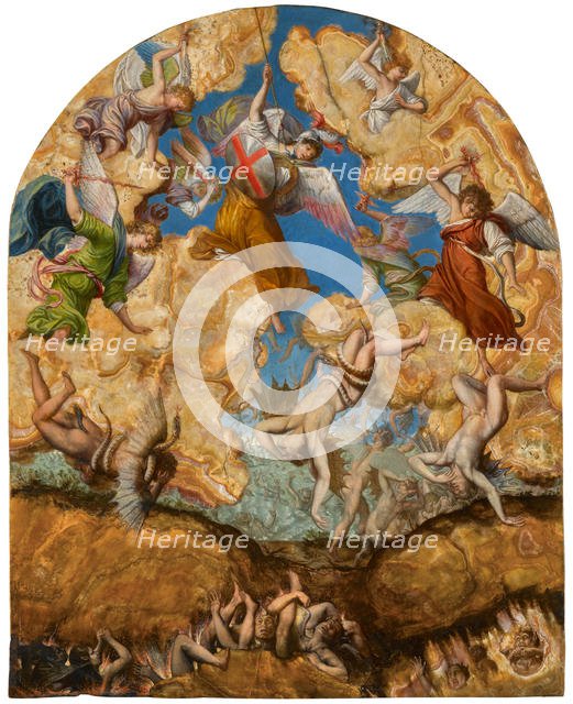 The Fall of the Rebel Angels, ca 1601. Creator: Gentileschi, Orazio (1563-1638).