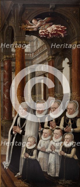 The Family of Julius of Brunswick-Lüneburg and Hedwig of Brandenburg. Wing of the Epitaph-altarpiece Artist: Vredeman de Vries, Hans (Jan) (1526-1606)