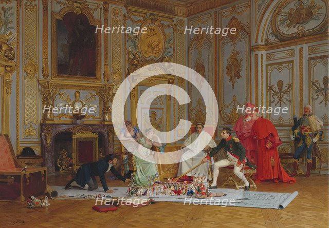 Napoleon Planning his Coronation. Artist: Vibert, Jehan-Georges (1840-1902)