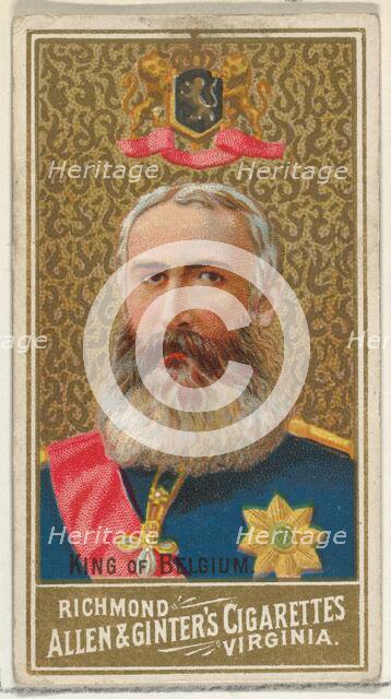 King of Belgium, from World's Sovereigns series (N34) for Allen & Ginter Cigarettes, 1889., 1889. Creator: Allen & Ginter.