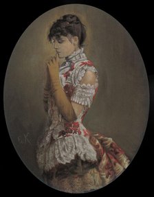 Portrait of the actress Eleonora Duse (1858-1924) as Gilberta in Frou-Frou, 1880s. Creator: Kaulbach, Friedrich August von (1850-1920).