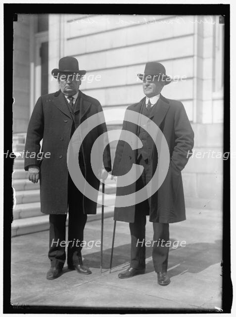 John Hollis Bankhead and son William B. Bankhead, between 1913 and 1917. Creator: Harris & Ewing.