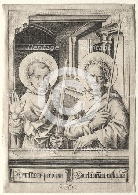 St. Paul and St. Thomas. Creator: Israhel van Meckenem (German, c. 1440-1503).