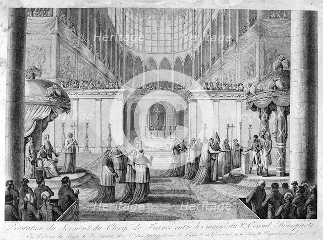 'Service of the Oath of the Clergy of France', 19th century. Artist: Unknown