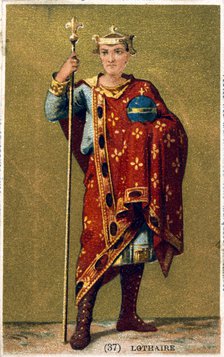 Lothaire, King of France from 954, 19th century. Artist: Anon