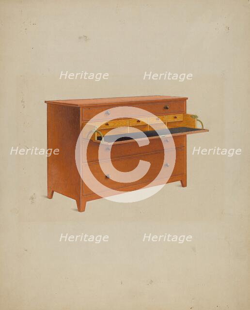 Shaker Desk, c. 1937. Creator: John W Kelleher.