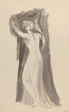 A Study of Miranda for "The Tempest", c. 1786. Creator: George Romney.