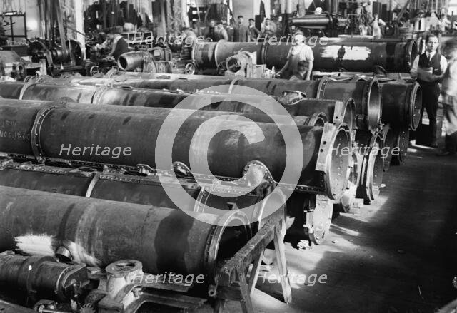 Navy Yard, U.S., Washington - Torpedo Shop, 1917. Creator: Harris & Ewing.