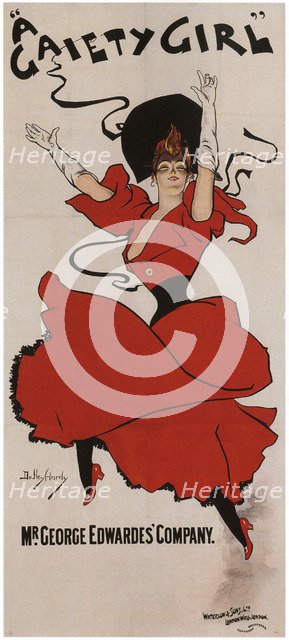 Poster for the musical comedy A Gaiety Girl by Sidney Jones, 1894. Artist: Hardy, Dudley (1866-1922)