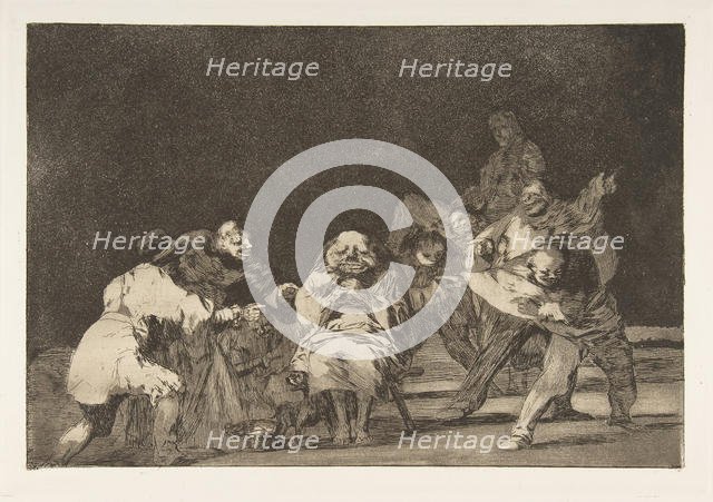 Plate 17 from the 'Disparates': Loyalty, ca. 1816-23 (published 1864). Creator: Francisco Goya.