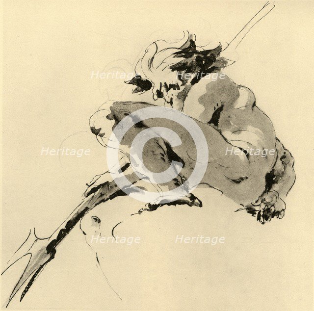'Neptune', c1740, (1928). Artist: Giovanni Battista Tiepolo.