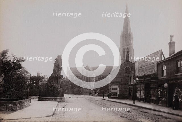 Headingley, Yorkshire: St Michael's Church and the Shire Oak, 1897. Creator: Francis Frith.